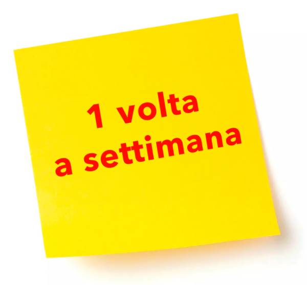 1 volta a settimana post it